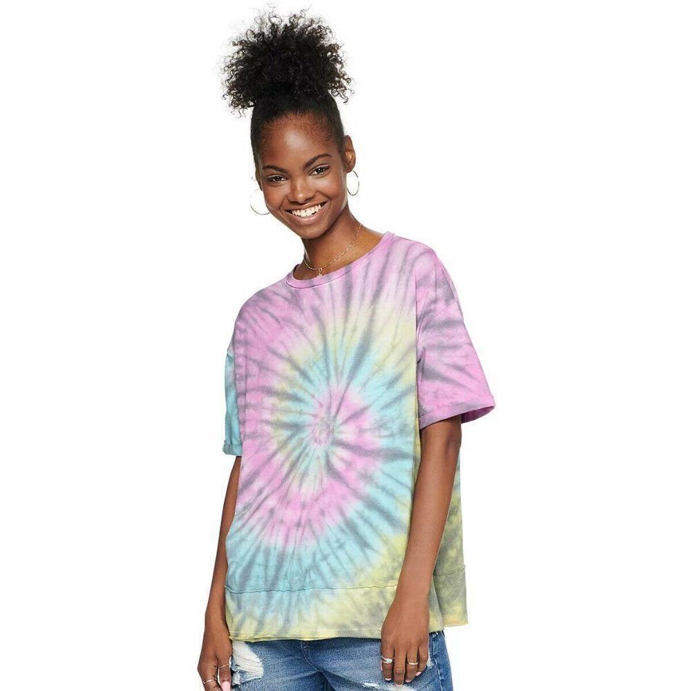 Side Slit‎ Tie Dye Tee Oversized XS Small New